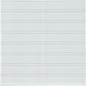 Ice 1.5X6 Stacked Mosaic | Gramercy Kitchen and Bath