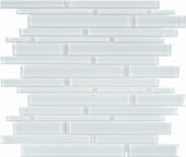 Ice Random Strip Mosaic | Gramercy Kitchen and Bath