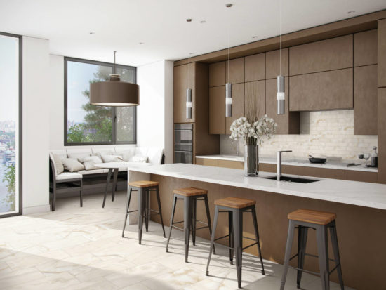 Intrigue Ivory Polished 3x12 | Gramercy Kitchen and Bath