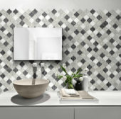 Lantern Terrazzo Marble White Grey Black Mix Mosaic | Gramercy Kitchen and Bath