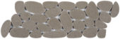 Light Grey Sliced Reconstituted Pebble Mosaic Interlocking Border | Gramercy Kitchen and Bath