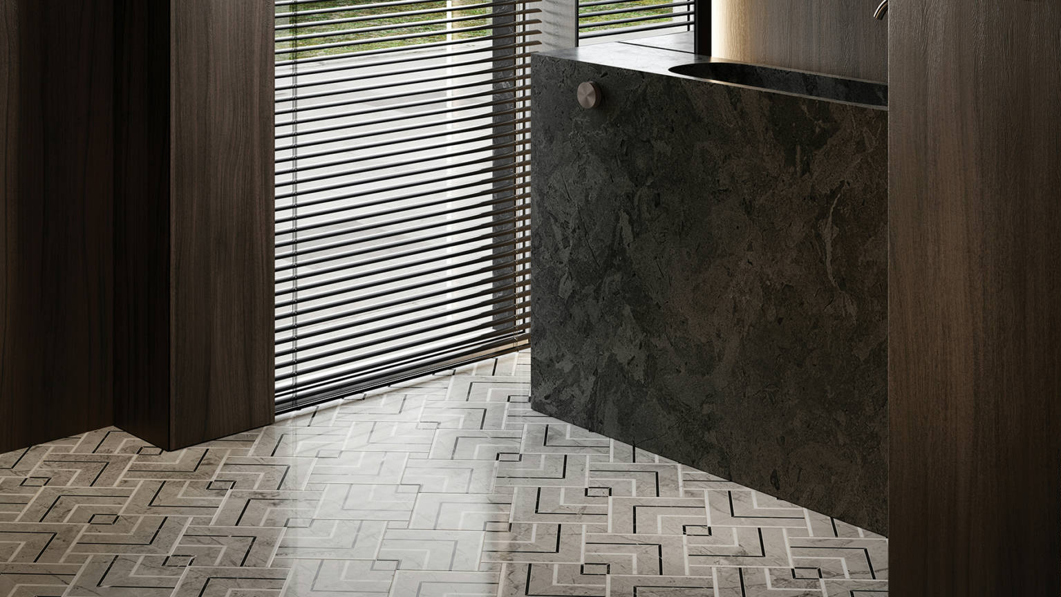 Luxury Roma Argento Picco Mosaic 2 | Gramercy Kitchen and Bath