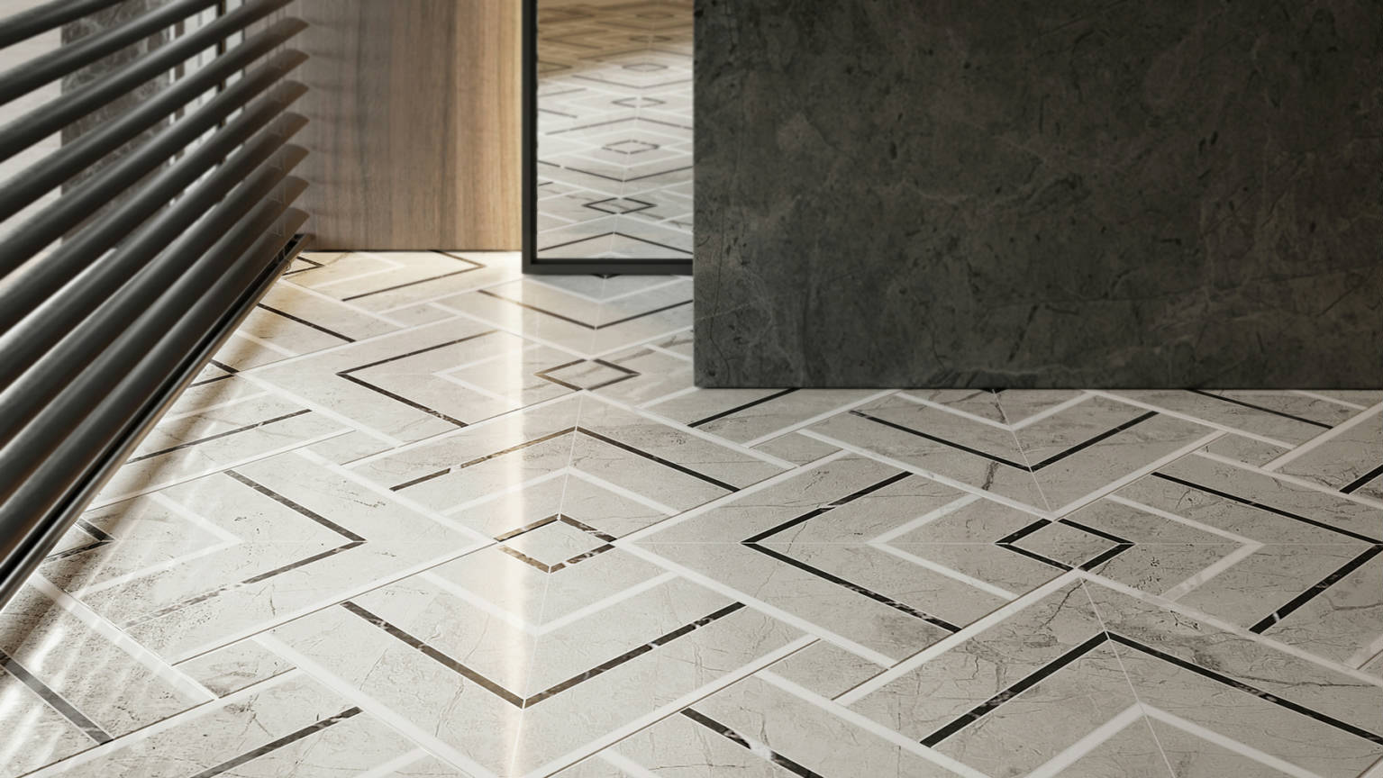 Luxury Roma Argento Picco Mosaic 3 | Gramercy Kitchen and Bath