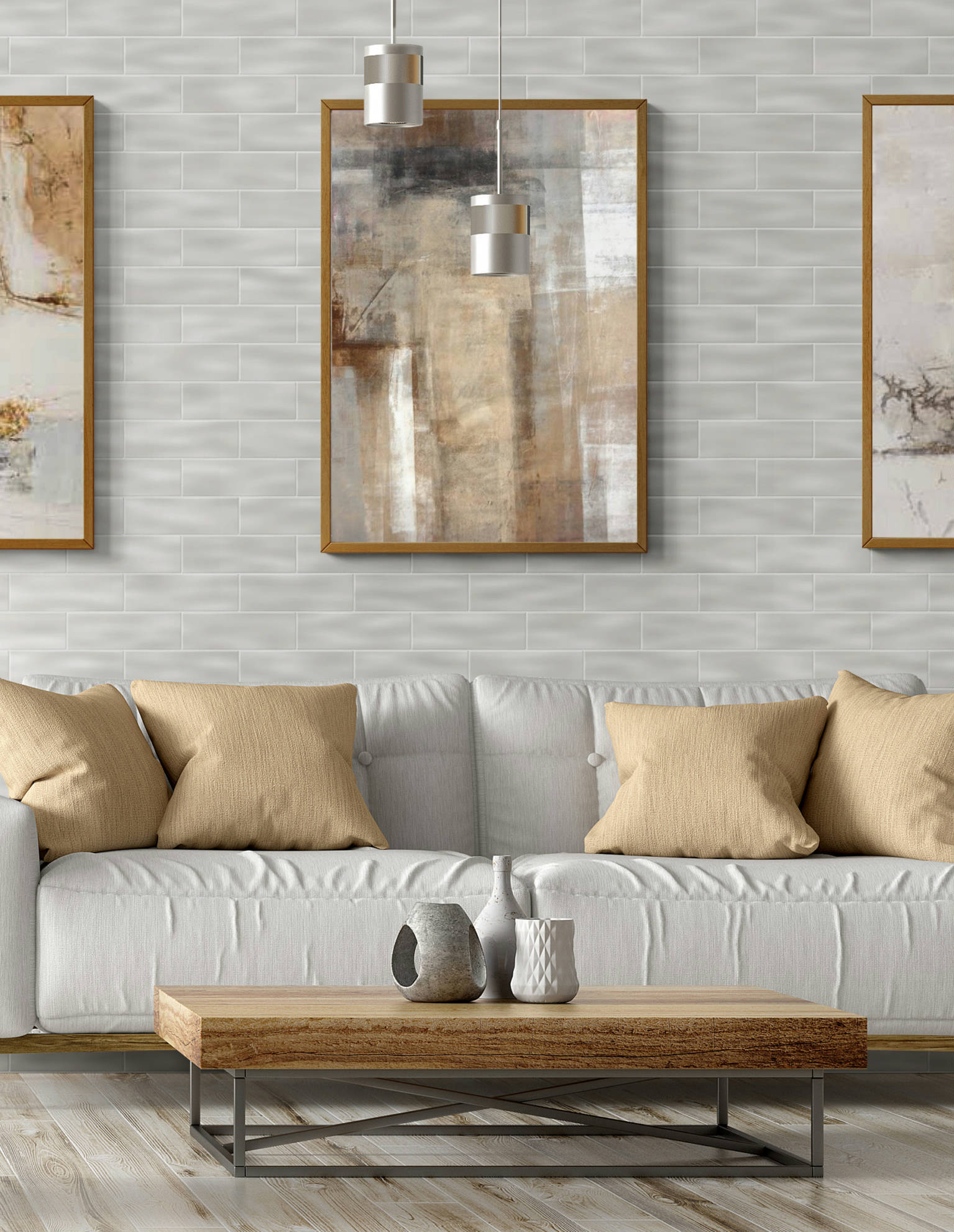 Matte Flint Brickwork Mosaic | Gramercy Kitchen and Bath