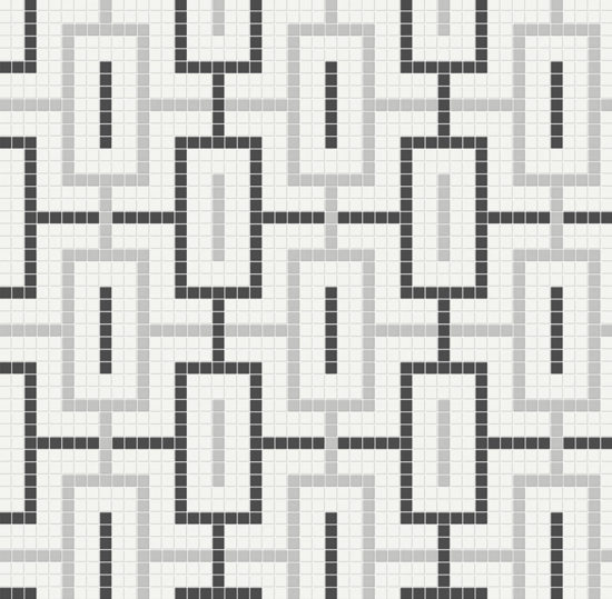 Midnight Blend Matte Chain Pattern Mosaic | Gramercy Kitchen and Bath