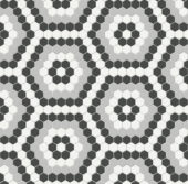 Midnight Blend Matte Hexagon Pattern Mosaic | Gramercy Kitchen and Bath