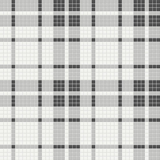 Midnight Blend Matte Plaid Pattern Mosaic | Gramercy Kitchen and Bath