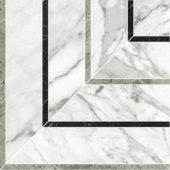 Milano Statuario Honed Picco Mosaic | Gramercy Kitchen and Bath