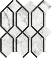 Milano Statuario Polished Modella Mosaic | Gramercy Kitchen and Bath