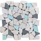 Mini Opus Beige Grey Marble Mix & Green Glass | Gramercy Kitchen and Bath