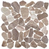 Mini Opus Matte Beige Brown Marble Stone Interlocking | Gramercy Kitchen and Bath