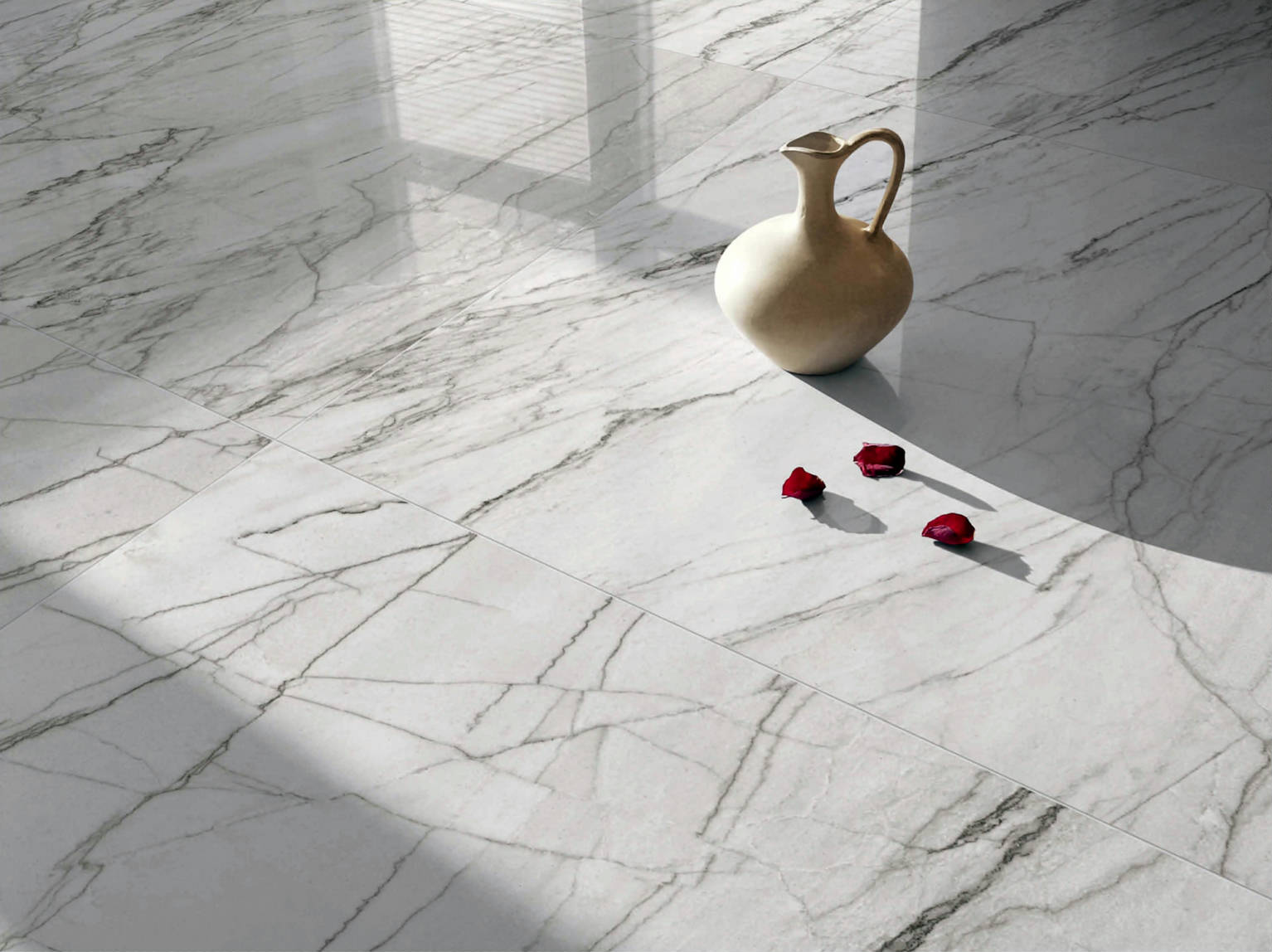 Mystique 24x48" Polished Glamour White 1 | Gramercy Kitchen and Bath