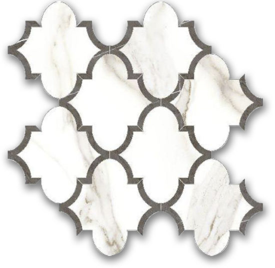 Polished Adoration Arabesque Mosaic | Gramercy Kitchen and Bath