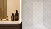 Polished Infatuation Arabesque Mosaic | Gramercy Kitchen and Bath