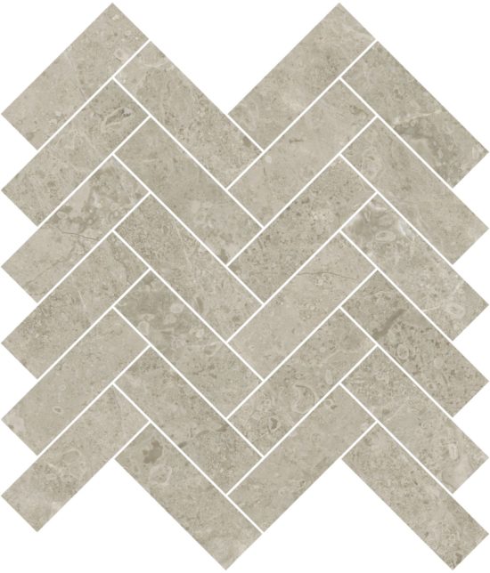 Ritz Gray 1.25x4 Herringbone Mosaic | Gramercy Kitchen and Bath