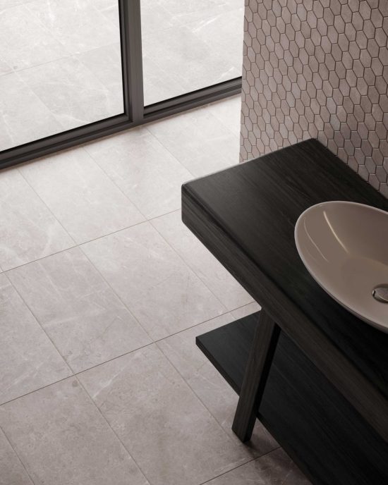 Ritz Gray 2 Hexagon Mosaic | Gramercy Kitchen and Bath