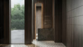 Roma Argento Honed Picco Mosaic | Gramercy Kitchen and Bath