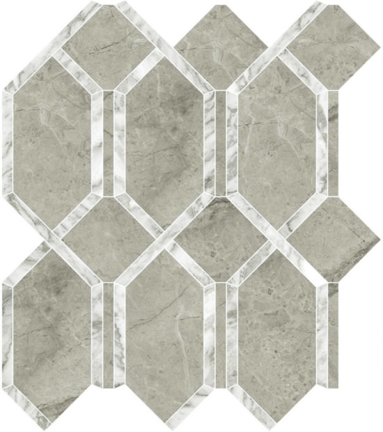 Roma Argento Polished Modella Mosaic | Gramercy Kitchen and Bath