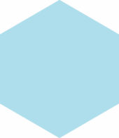 Ronda 5.5X6.3” Blue Hexagon | Gramercy Kitchen and Bath