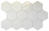 Ronda 5.5X6.3” White Hexagon | Gramercy Kitchen and Bath
