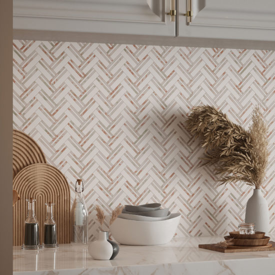 Rosey Weave Mosaic | Gramercy Kitchen and Bath