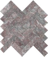 Sereno Burgundy 1.25x4 Herringbone Mosaic | Gramercy Kitchen and Bath