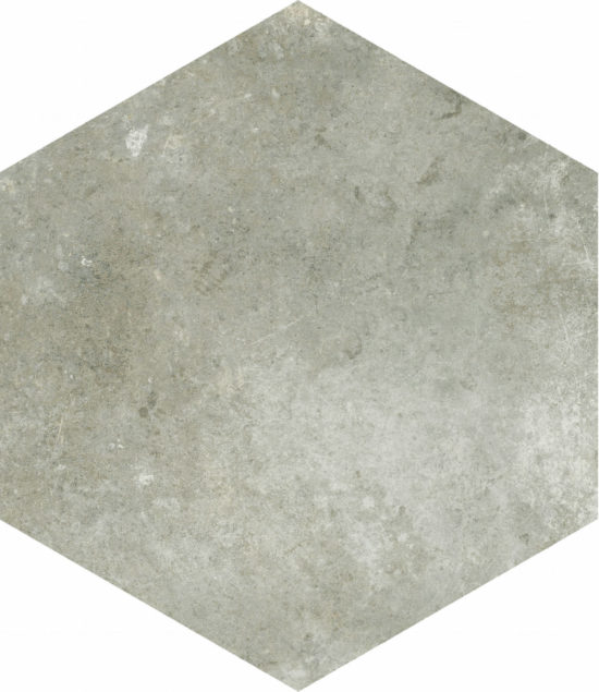 Seville 5.5X6.3” Grey Hexagon | Gramercy Kitchen and Bath