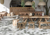 Seville 5.5X6.3” Grey Hexagon | Gramercy Kitchen and Bath