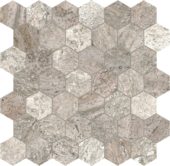 Silver Ash 2 Hexagon Mosaic | Gramercy Kitchen and Bath