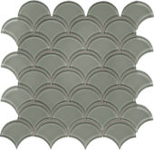 Smoke Scallop Mosaic | Gramercy Kitchen and Bath