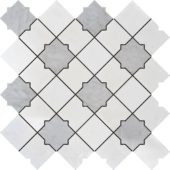 Star & Square White & Grey Mix Marble | Gramercy Kitchen and Bath