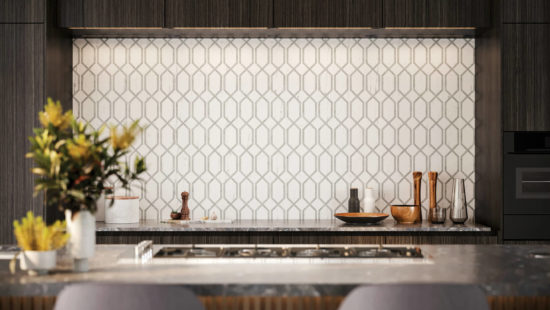 Statuario Venezia Polished Modella Mosaic | Gramercy Kitchen and Bath