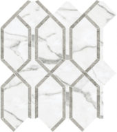 Statuario Venezia Polished Modella Mosaic | Gramercy Kitchen and Bath