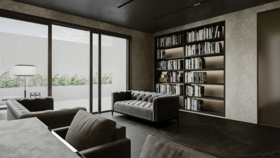 Tivoli Nero Honed 24X48 | Gramercy Kitchen and Bath