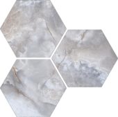 Treasure Blue Dream Onyx 6" Carved Hexagon | Gramercy Kitchen and Bath