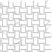 Treasure Ice White Marble Polished Basketweave Mosaic | Gramercy Kitchen and Bath