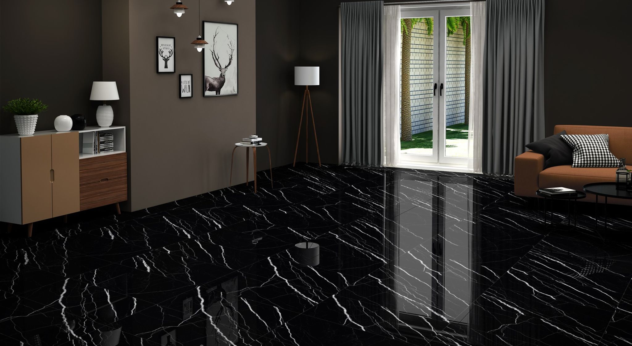 Treasure Midnight Nero 24x48 | Gramercy Kitchen and Bath