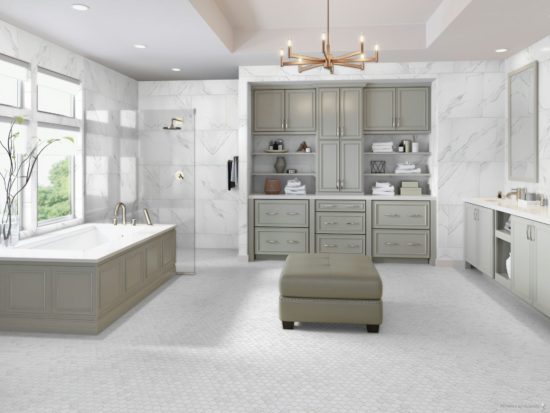 Treasure Statuario 2x2 Polished Hexagon Mosaic | Gramercy Kitchen and Bath