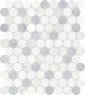 Utopio 1.25 Penny Round Polar Mosaic | Gramercy Kitchen and Bath