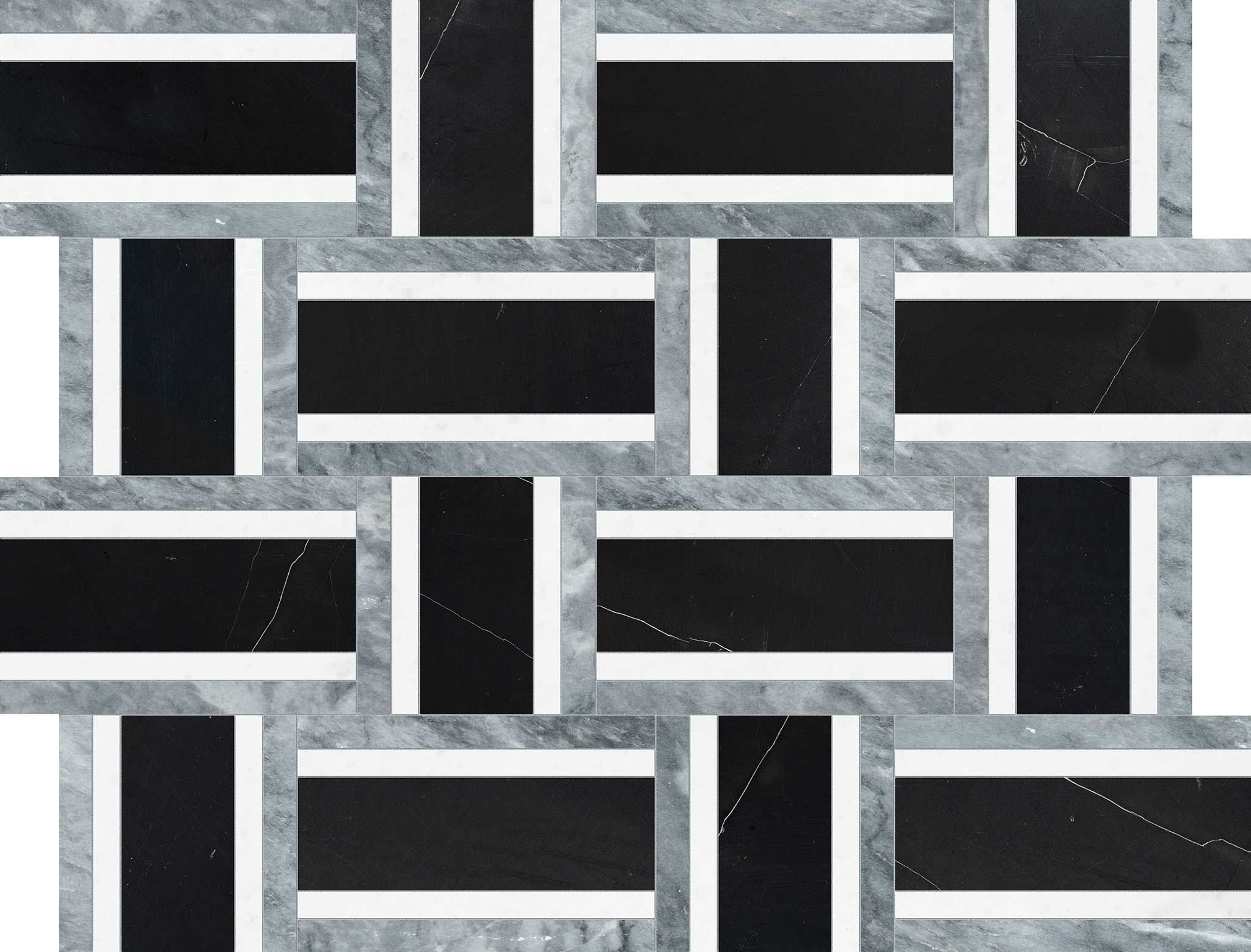 Utopio Cesto Monochromo Mosaic | Gramercy Kitchen and Bath