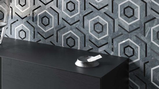 Utopio Hexo Monochromo Mosaic | Gramercy Kitchen and Bath