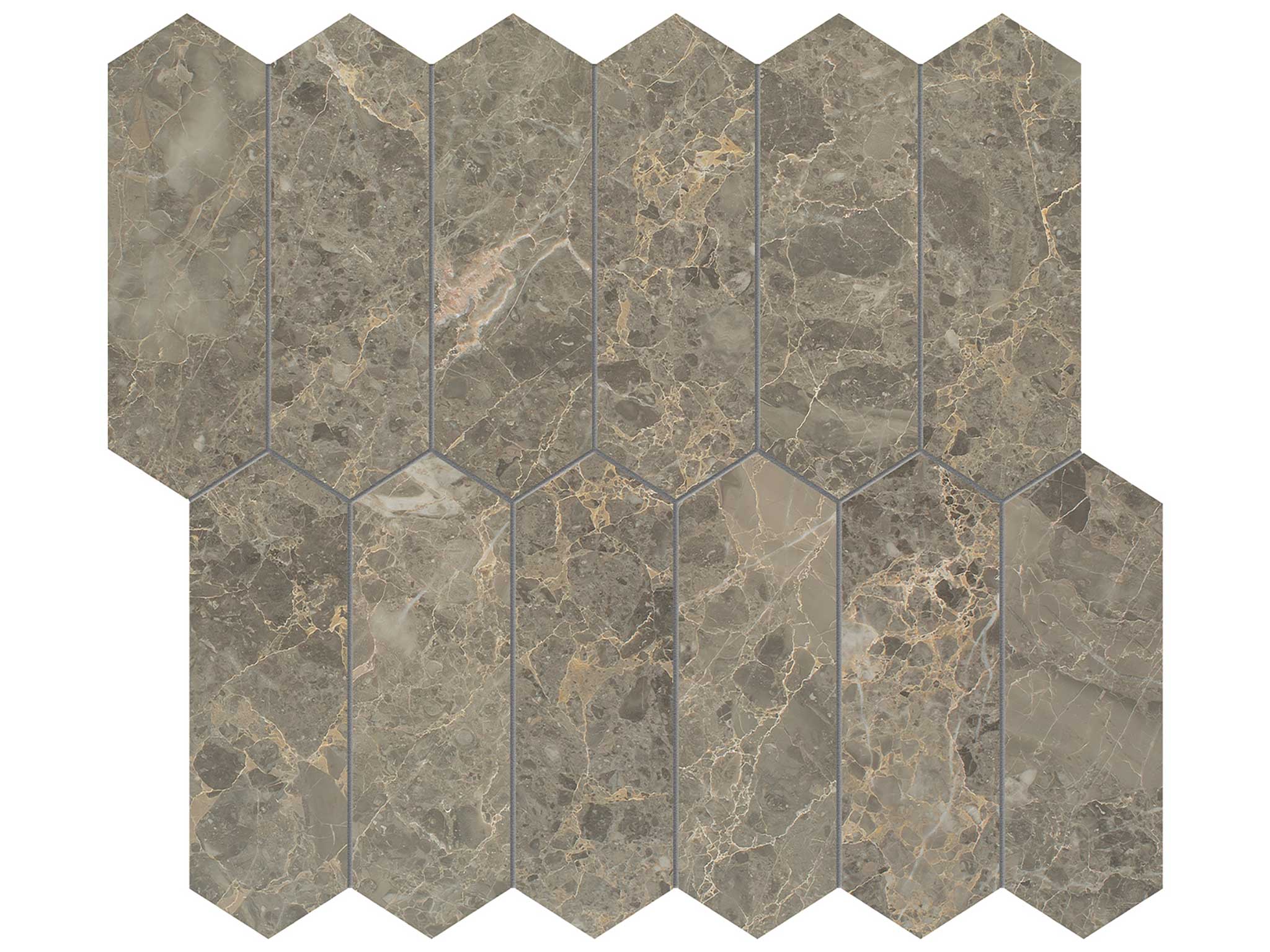 Velutto Ash 2x6 Picket Mosaic | Gramercy Kitchen and Bath