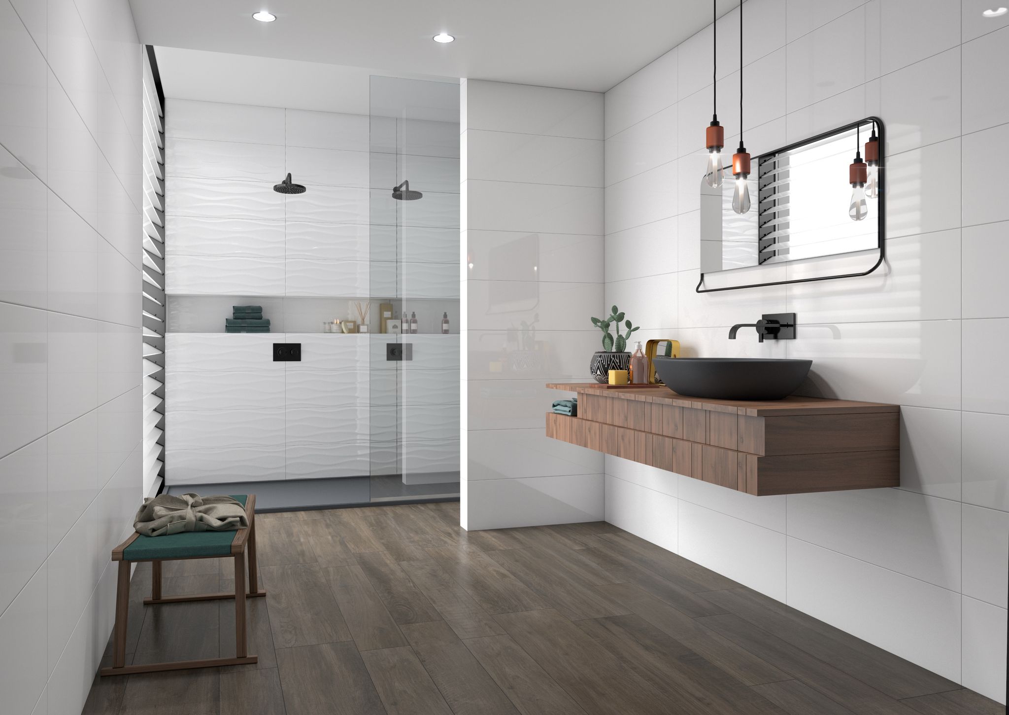 Venezia Blanco Vibe 10x30  and 10x30 | Gramercy Kitchen and Bath