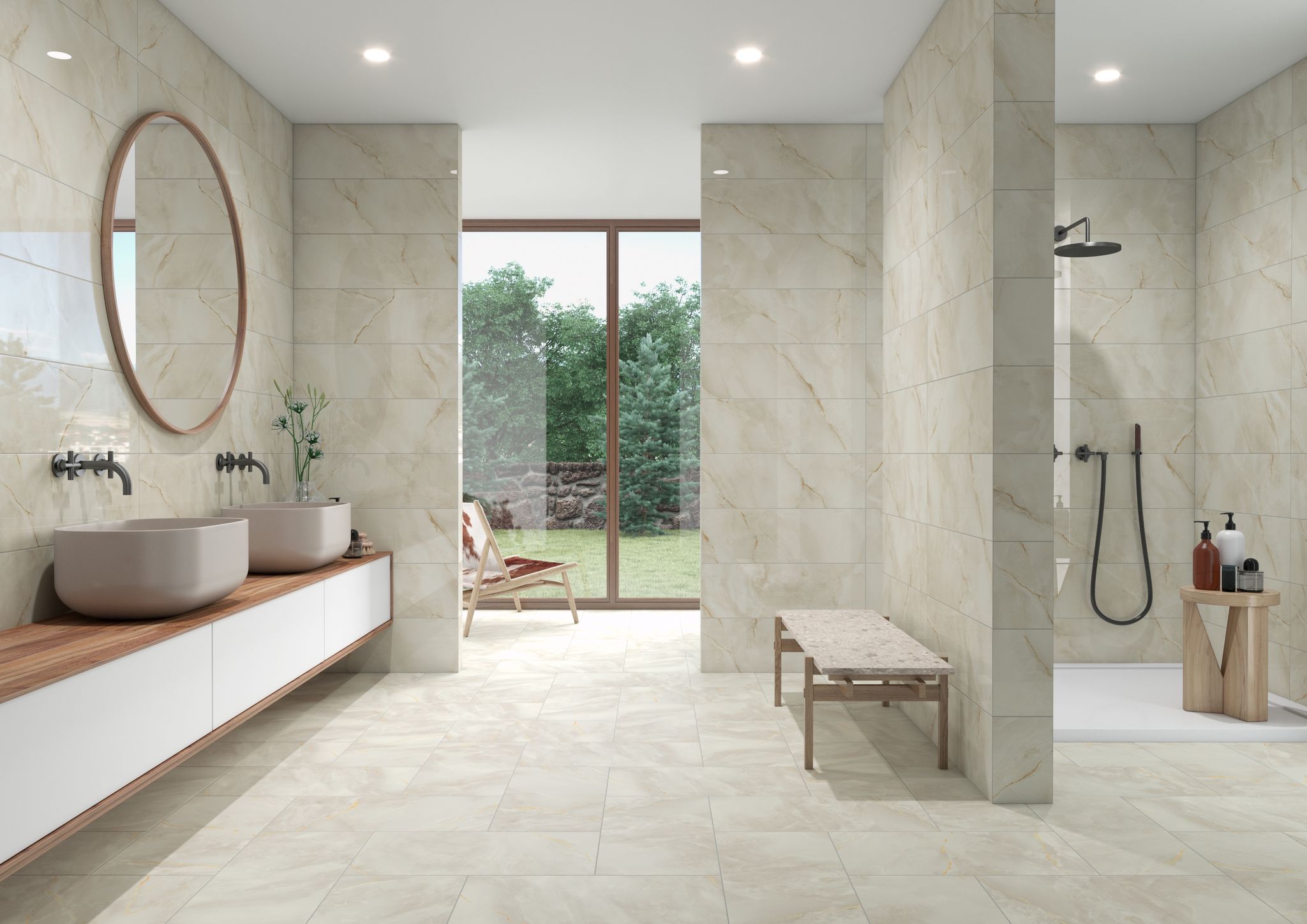 Venezia White 12x24 and 10x30 | Gramercy Kitchen and Bath