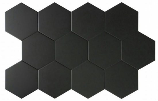 Vida 5.5X6.3” Black Hexagon | Gramercy Kitchen and Bath