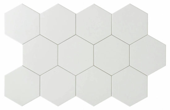Vida 5.5X6.3” White Hexagon | Gramercy Kitchen and Bath