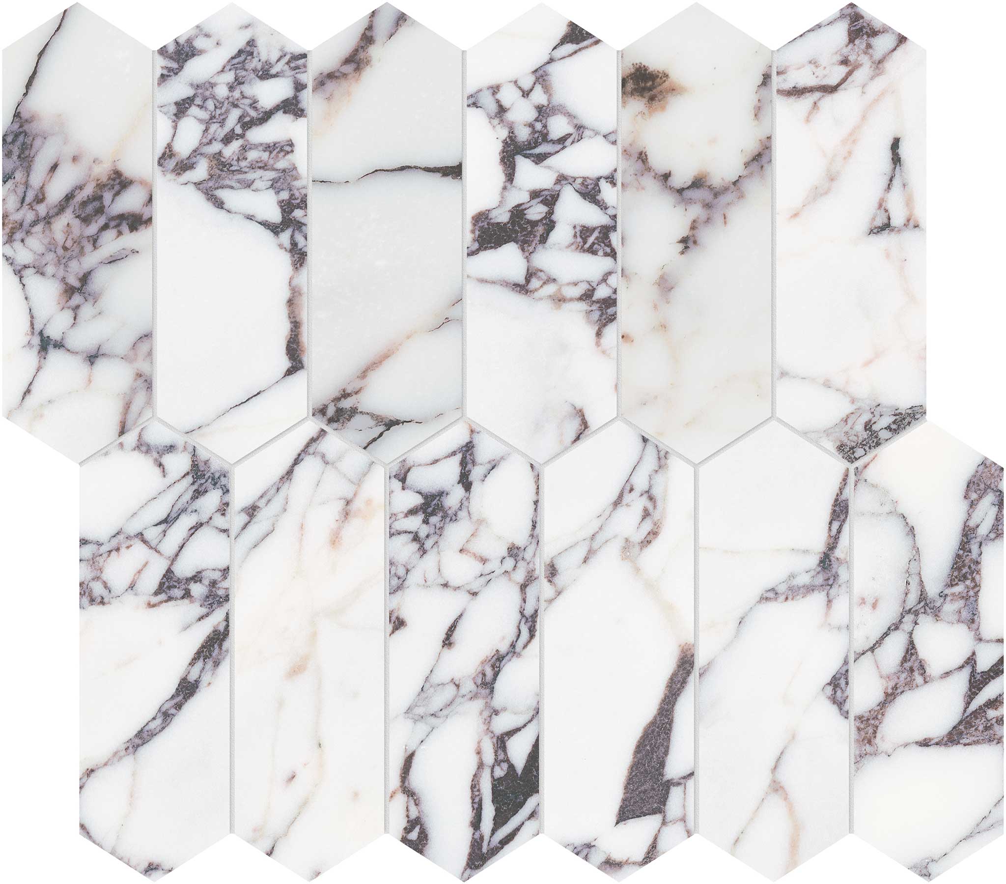 Viola Roccia 2x6 Picket Mosaic | Gramercy Kitchen and Bath