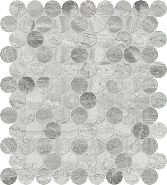 Volcana Notte 1.25 Penny Round Mosaic | Gramercy Kitchen and Bath