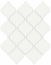 White Glossy Arabesque Mosaic | Gramercy Kitchen and Bath