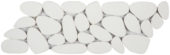 White Sliced Reconstituted Pebble Mosaic Interlocking Border | Gramercy Kitchen and Bath